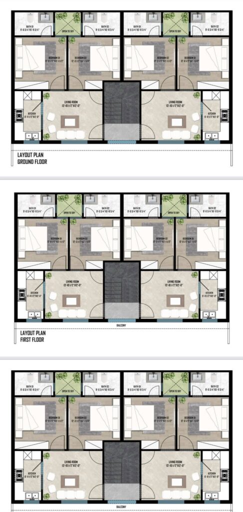layout plan 19 Pine Avenue townhouse lahore