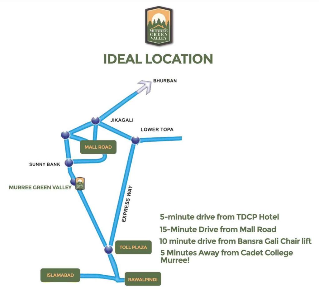 location map murree green valley